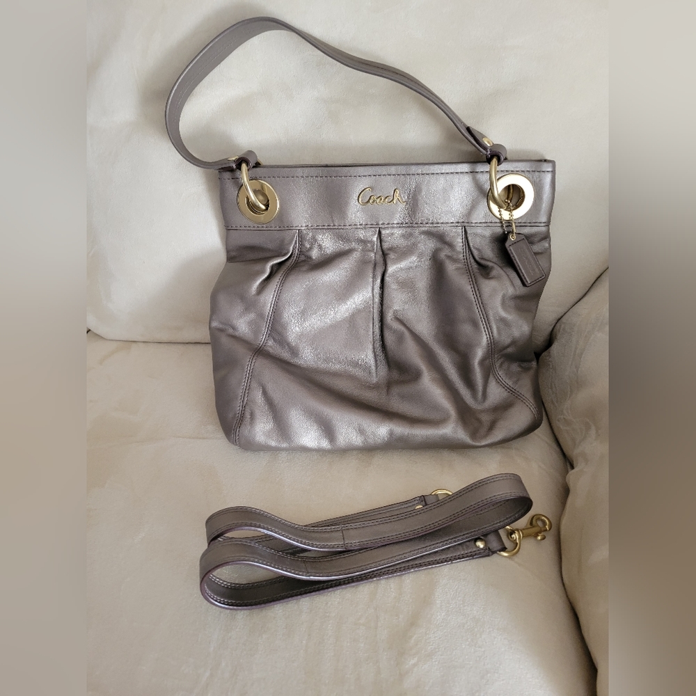 Grey Coach slouch bag